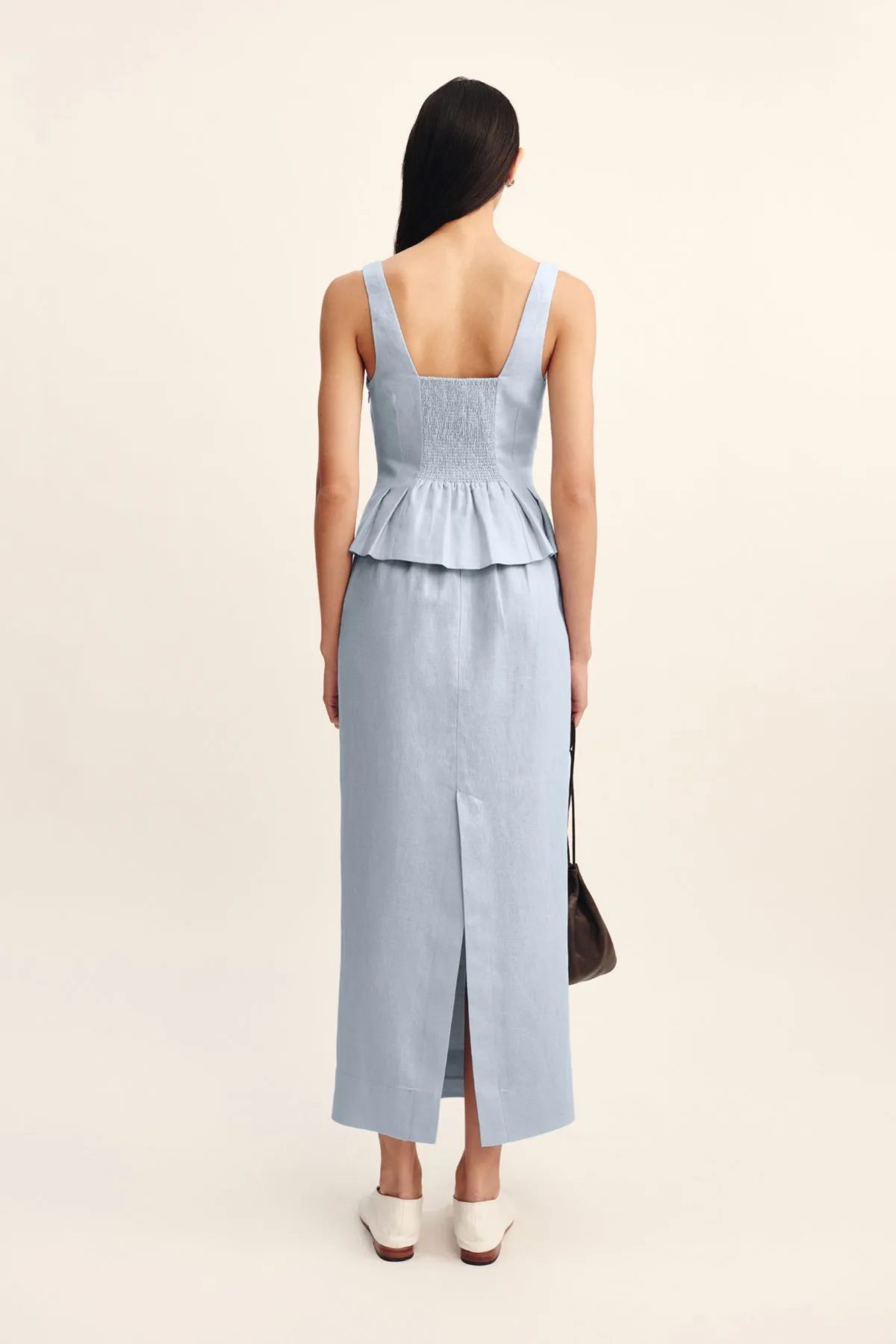 ROSALIE TOP - SILVER BLUE