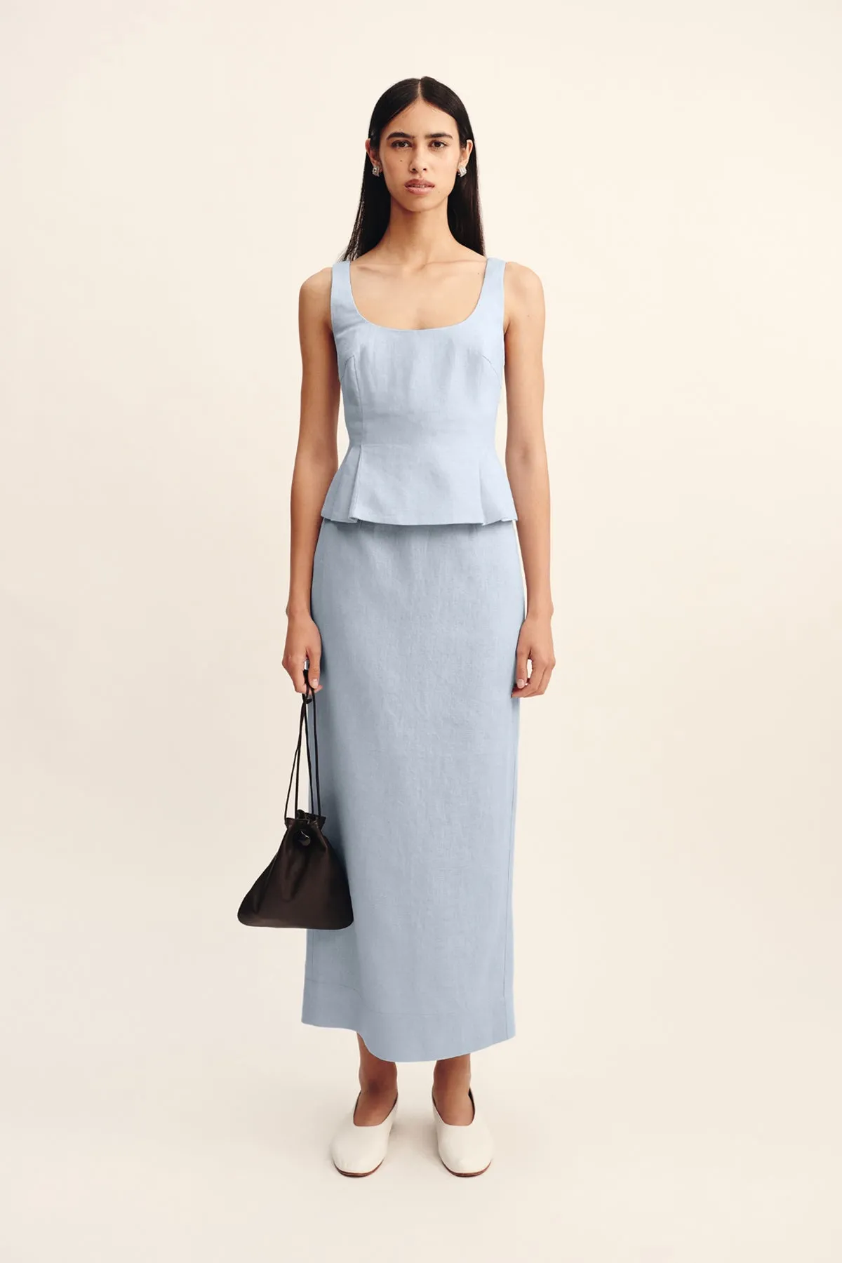 ROSALIE TOP - SILVER BLUE