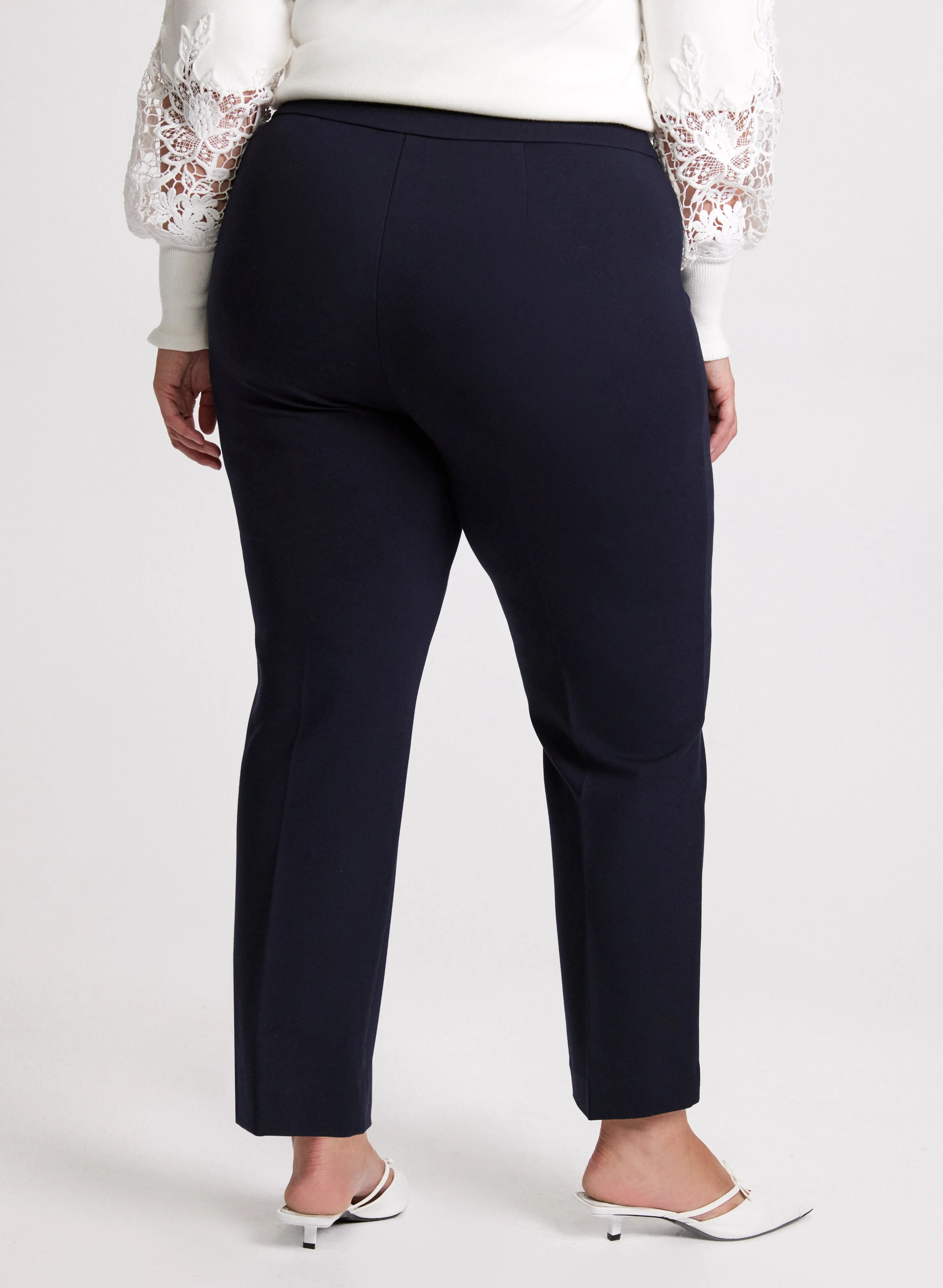 Sofia Pull-On Straight-Leg Pants