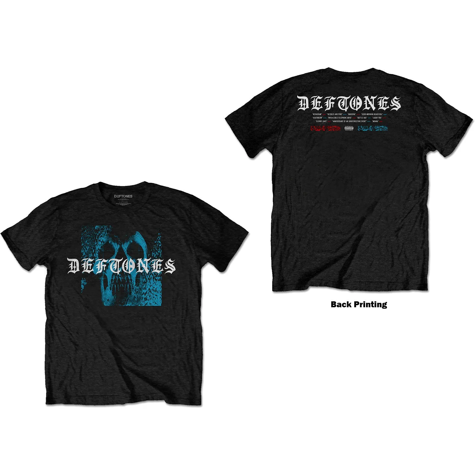 T-Shirt - Deftones Static Skull