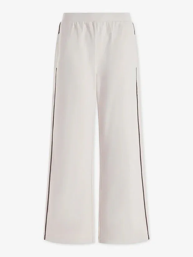 Varley Brushed Rib Wide Leg Pant 28 - Cement Marl/Bitter Chocolate