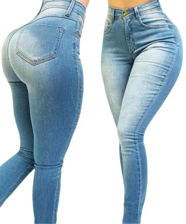Washed High Waist Jeans