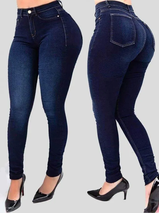 Washed High Waist Jeans