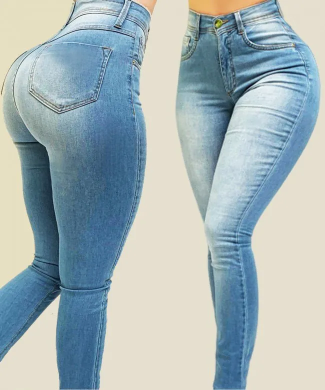 Washed High Waist Jeans