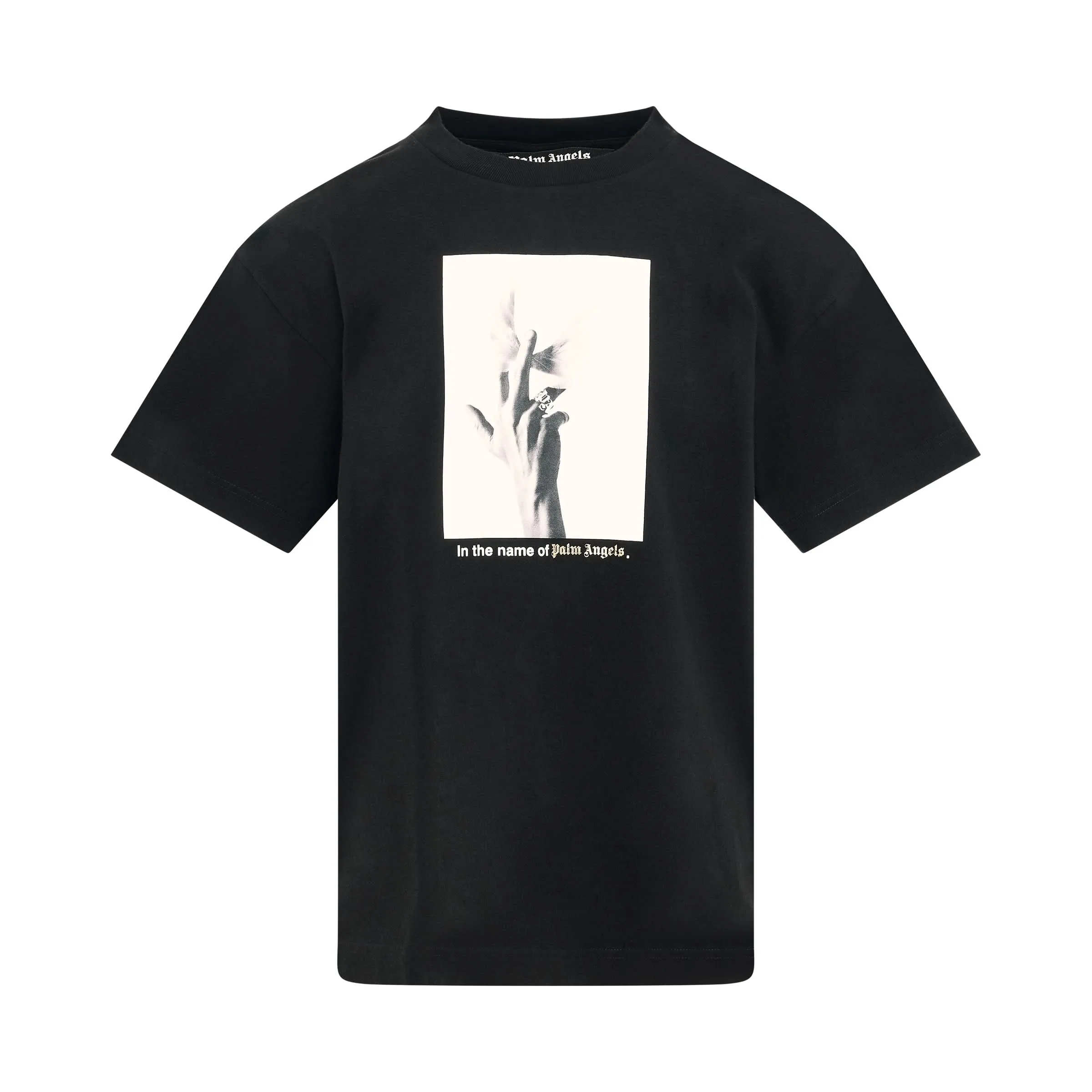 Wings Graphic Cotton T-Shirt in Black