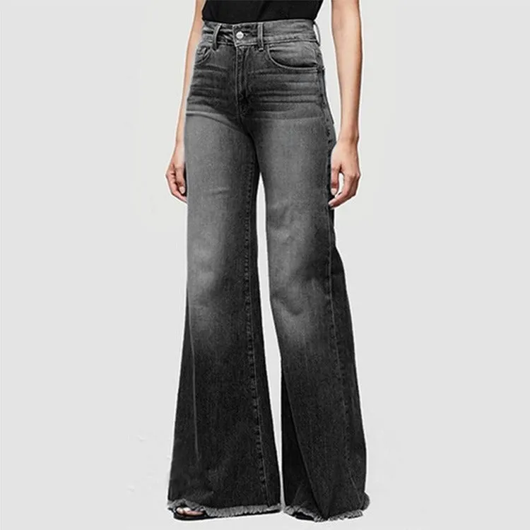 Women High Waist Flare Jeans