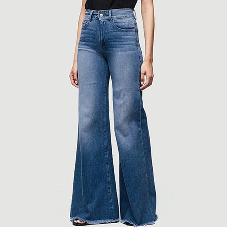 Women High Waist Flare Jeans